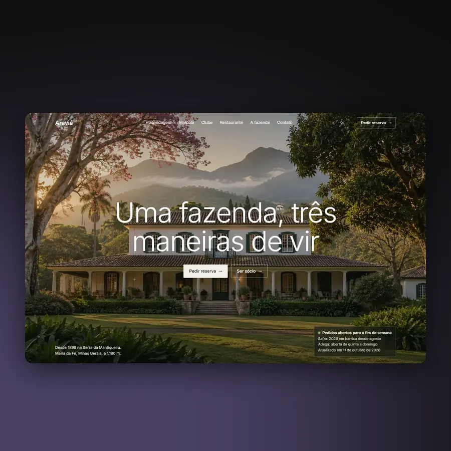 Fazenda Araviá no computador