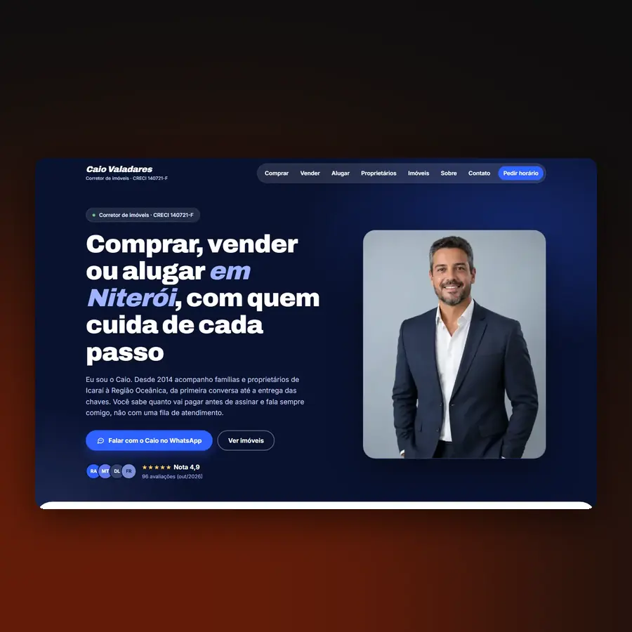 Caio Valadares no computador