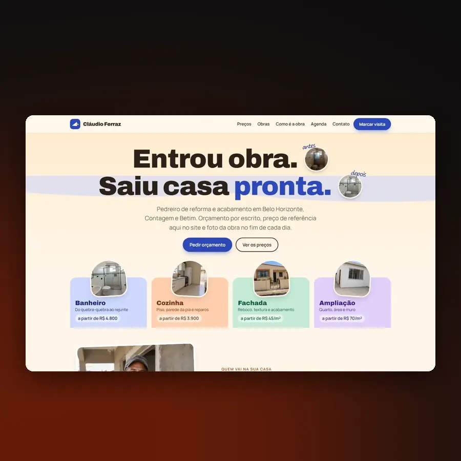 Cláudio Ferraz no computador