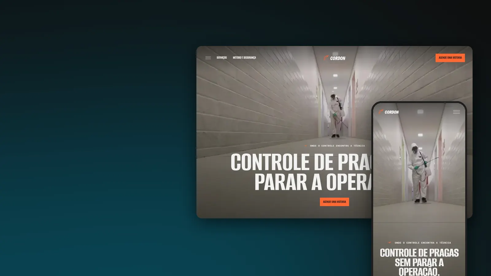 Primeira tela do site CORDON