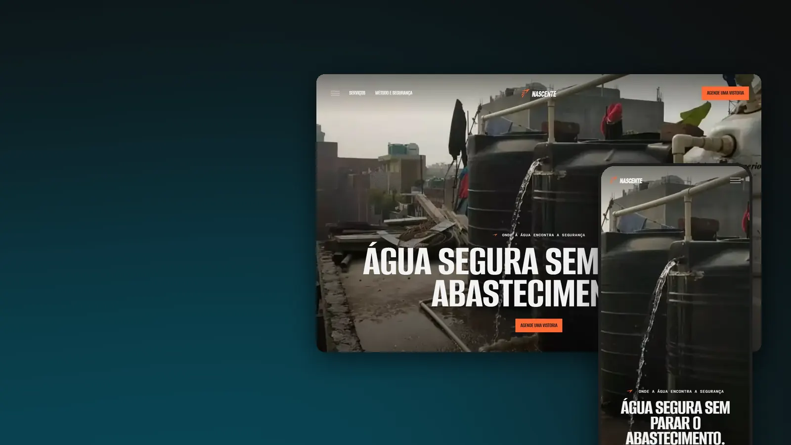 Primeira tela do site NASCENTE