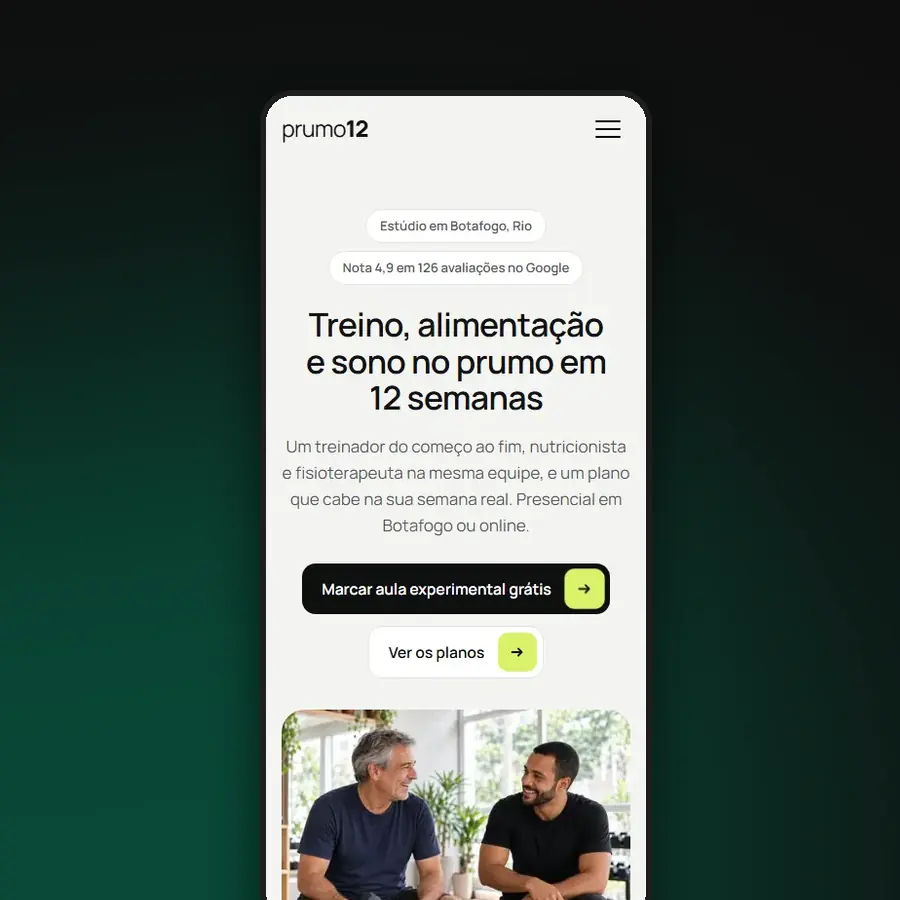 Prumo no celular
