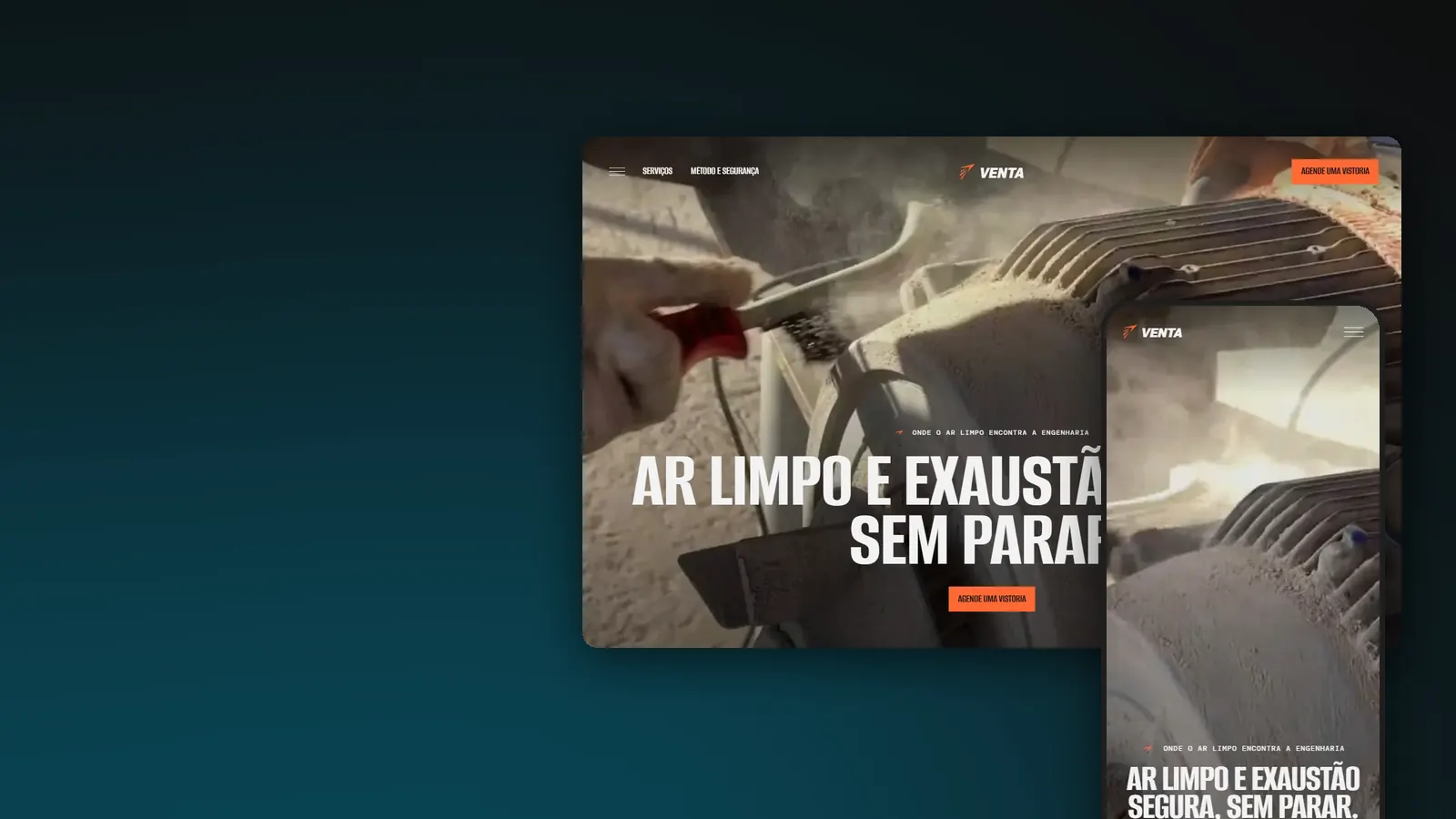 Primeira tela do site VENTA