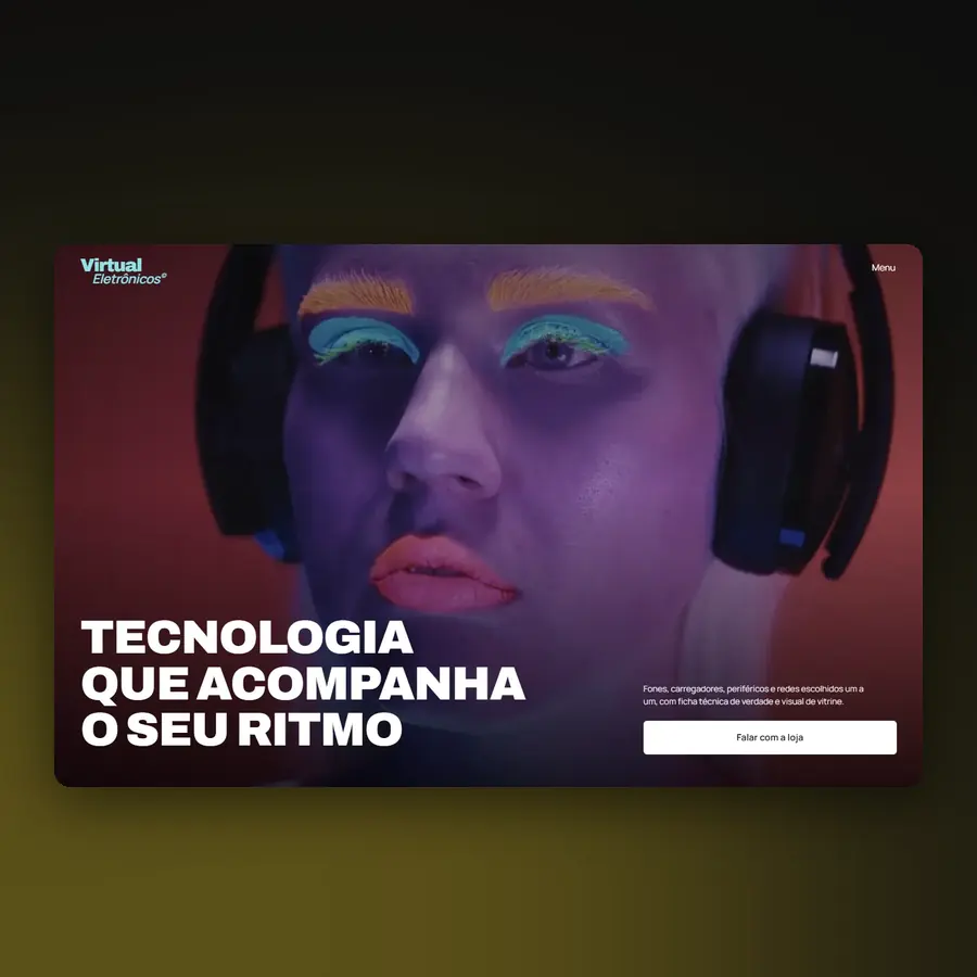 Virtual Eletrônicos no computador