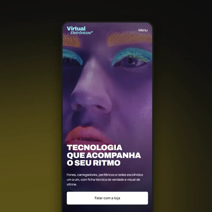 Virtual Eletrônicos no celular