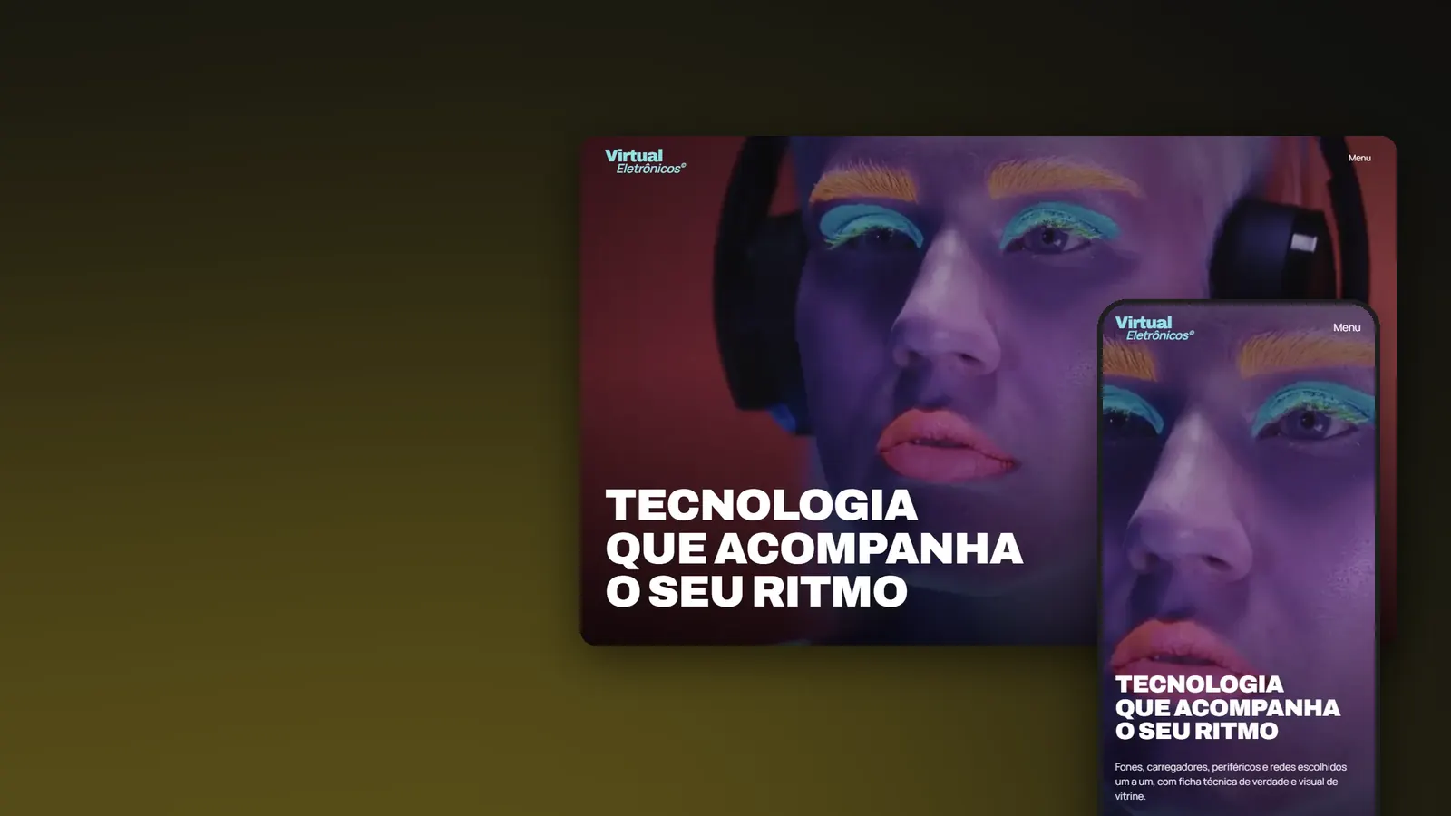Primeira tela do site Virtual Eletrônicos